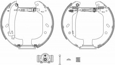 HELLA PAGID 8db355004161 -  Комплект тормозных колодок